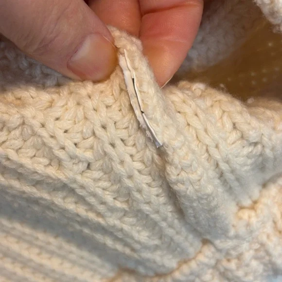 J. Crew Off-White 100% Wool Knit Sweater - Picture 5 of 6